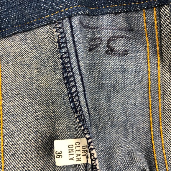 Antonio Giuseppe Vintage 1976 One-of-A-Kind Denim & Leather Suit Hippie Rare - Picture 14 of 17